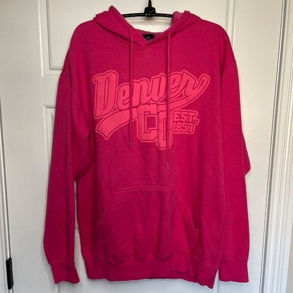 Point Sportswear Women's Pink‎ Denver Colorado Est. 1858 Pullover Hoodie Size  M - Picture 2 of 11
